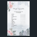 Ord Scramble Game Winter Blommigt Snöflingor<br><div class="desc">Skuggspel för vinter-Blommigt-Ord</div>