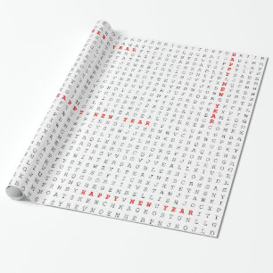 Ord Search Puzzle Gott nytt år! Presentpapper