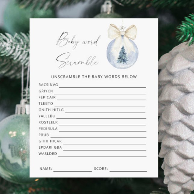 Ord-skam - Vinterbabyduschspel (Skapare uppladdad)