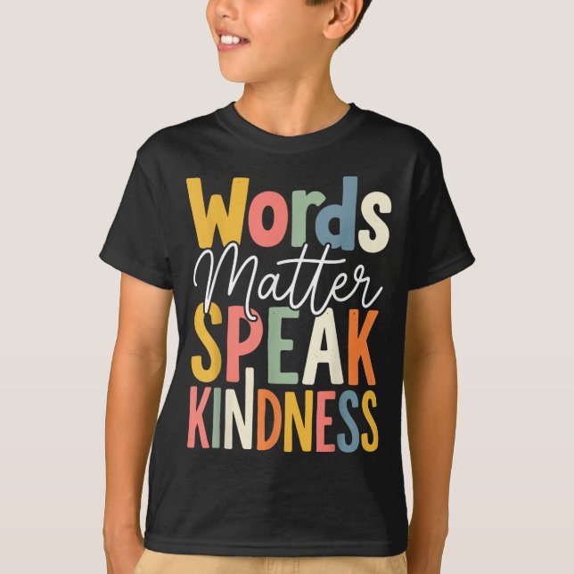 Ord talar vänlighet t shirt (Framsida)