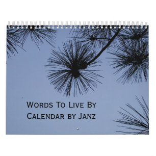 Ord till Live by Wall Calendar av Janz Kalender
