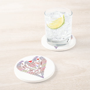 Ord Underlägg Heart Sandstone Drink