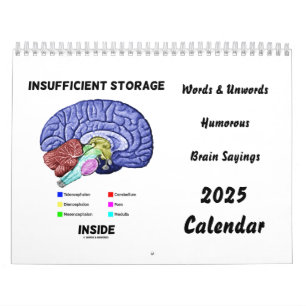 Ord & Unwords Brain Humor Ord 2025 Kalender