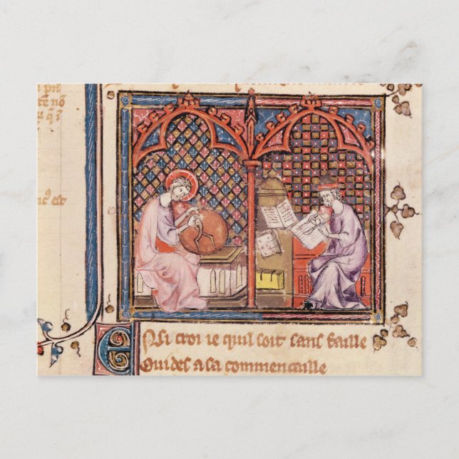 Ord, världens skapare och författaren vykort (Framsida)