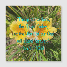 Ord vid Gud Isaiah 40:8 Magnetiskt kort