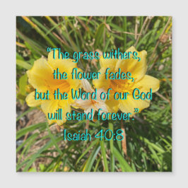 Ord vid Gud Isaiah 40:8 Magnetiskt kort