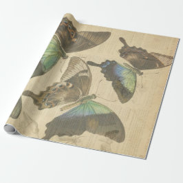 OrdbokDecoupage för fjäril franska affischer Presentpapper