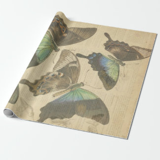 OrdbokDecoupage för fjäril franska affischer Presentpapper