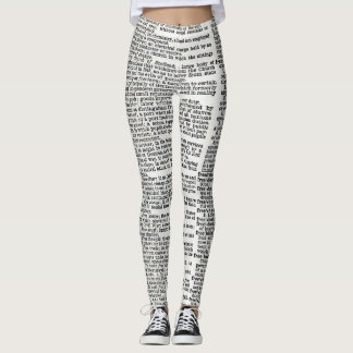 Ordboks tryckta leggings