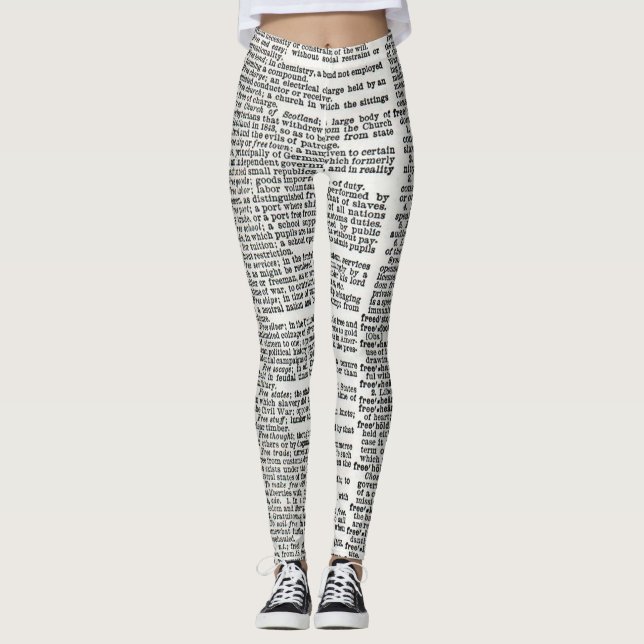 Ordboks tryckta leggings (Framsida)