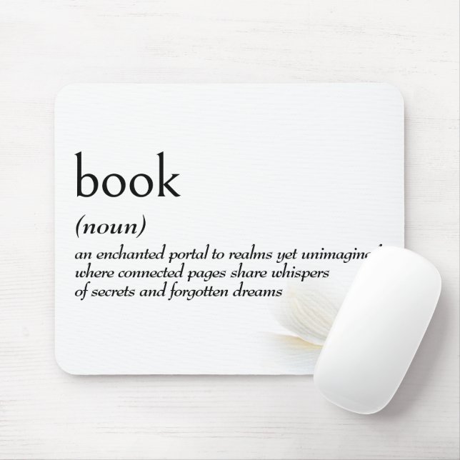 Ordboksdefinition för BOK Musmatta (Med mus)