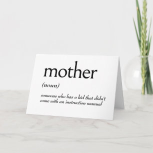 Ordboksdefinition för MOTHER Kort