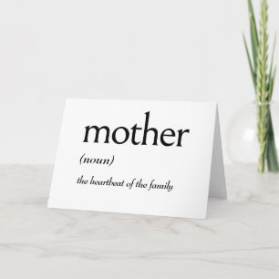 Ordboksdefinition för MOTHER Kort