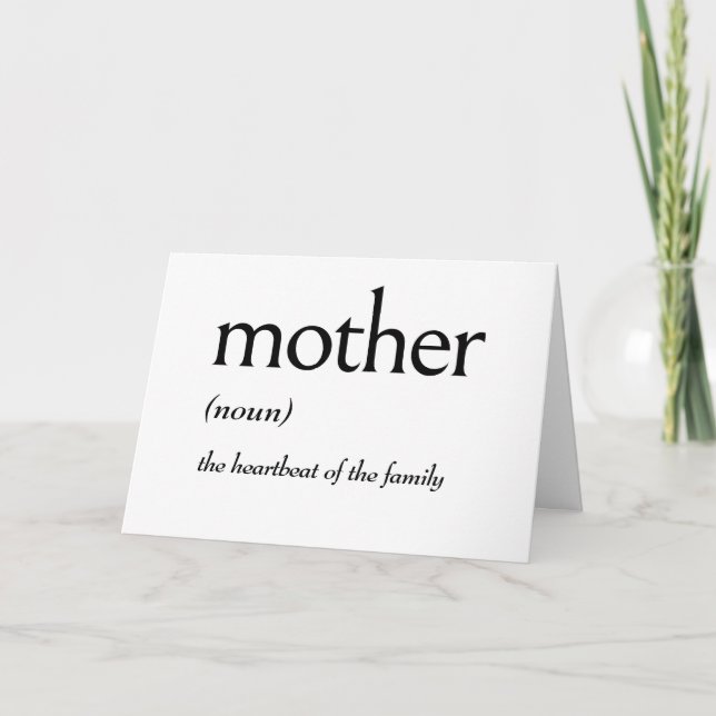 Ordboksdefinition för MOTHER Kort (Framsida)