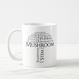 Ordchampinjonmugg (svart text) kaffemugg