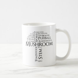 Ordchampinjonmugg (svart text) kaffemugg