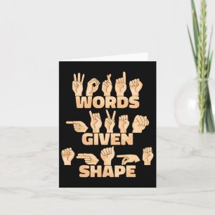 Orden American Sign Language har getts form Kort