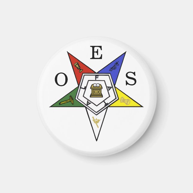 Orden av Eastern Star Emblem för Orden Magnet (Framsidan)