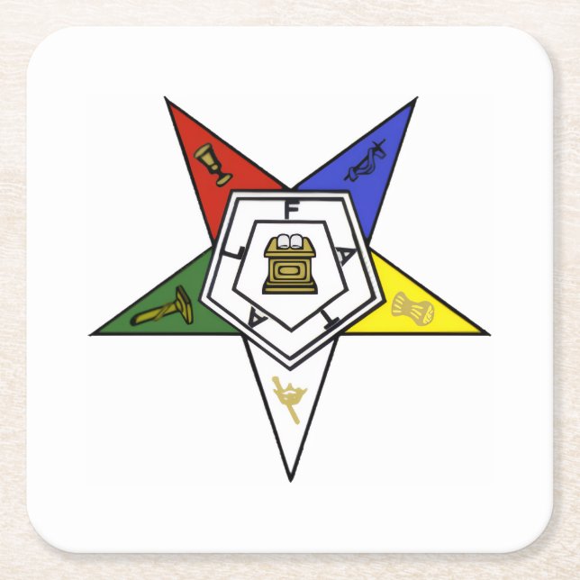 Orden för Östra Stjärnans Emblem Underlägg Papper Kvadrat (Framsidan)