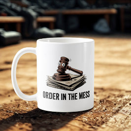 Order in the Mess | Legal Chaos Joke Kaffemugg