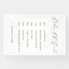 Order of Events Wedding Sign Minimalist Timeline 