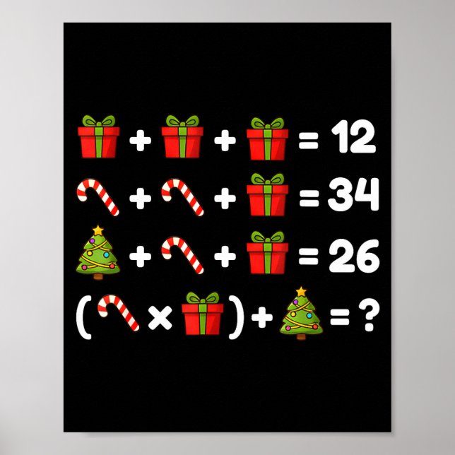 Order Of Operations Quiz Christmas Math Teacher 67 Poster (Framsidan)