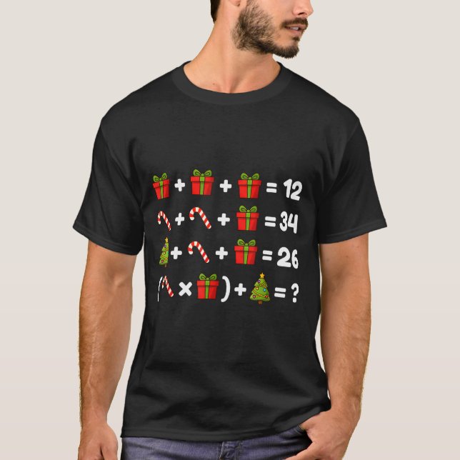 Order Of Operations Quiz Christmas Math Teacher 67 T Shirt (Framsida)