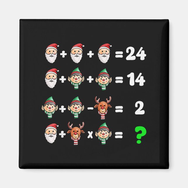 Order Of Operations Quiz Christmas Math Teacher Xm Magnet (Framsidan)