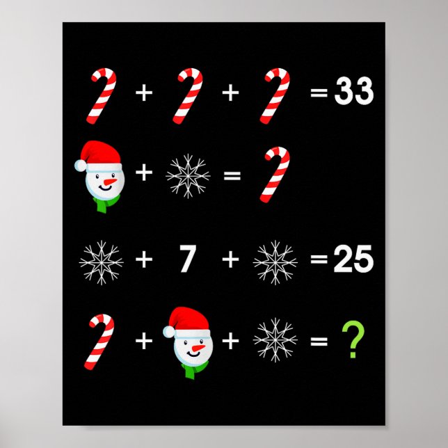 Order Of Operations Quiz Funny Math Teacher Christ Poster (Framsidan)