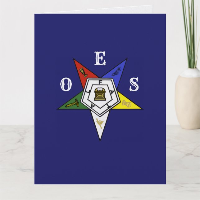 Order of the Eastern Star Premium Greeting Kort (Framsida)