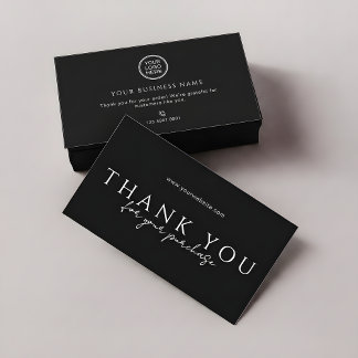 Order Packaging Thank You Inserts | Modern Sleek Visitkort
