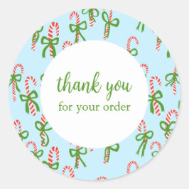 Order TACK Anpassningsbar Candycanes Julafton Helg Runt Klistermärke