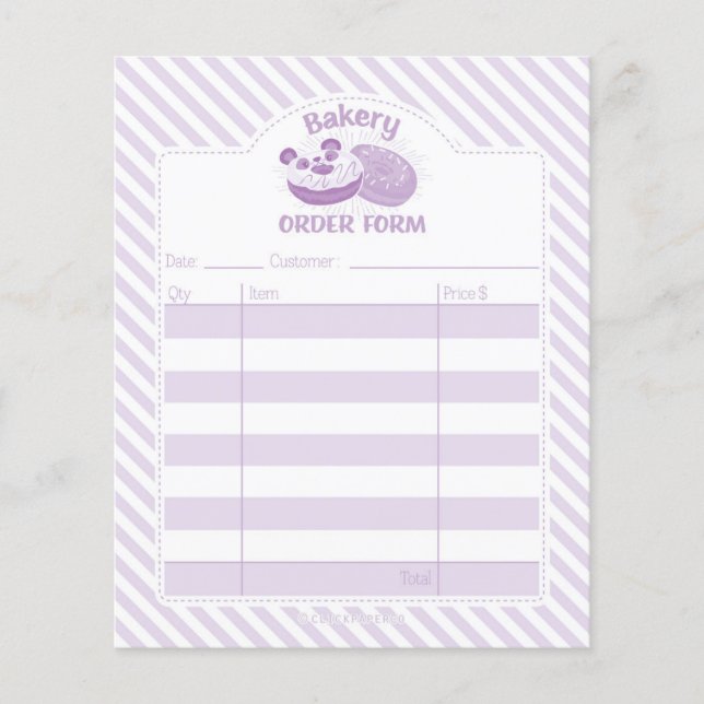 Orderformulär för Panda Donut-bokning Flygblad (Framsidan)