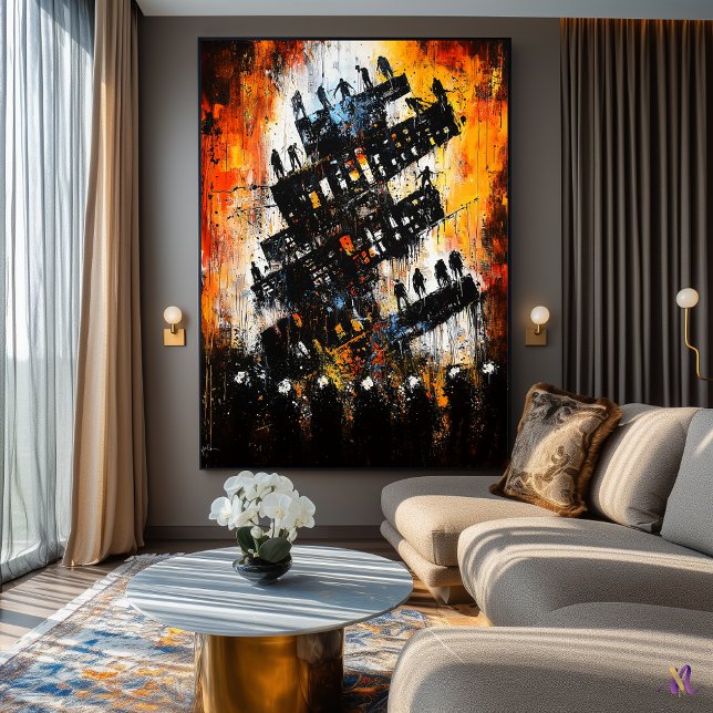 Orderkollaps - Expressionist Dystopian City Poster (Skapare uppladdad)