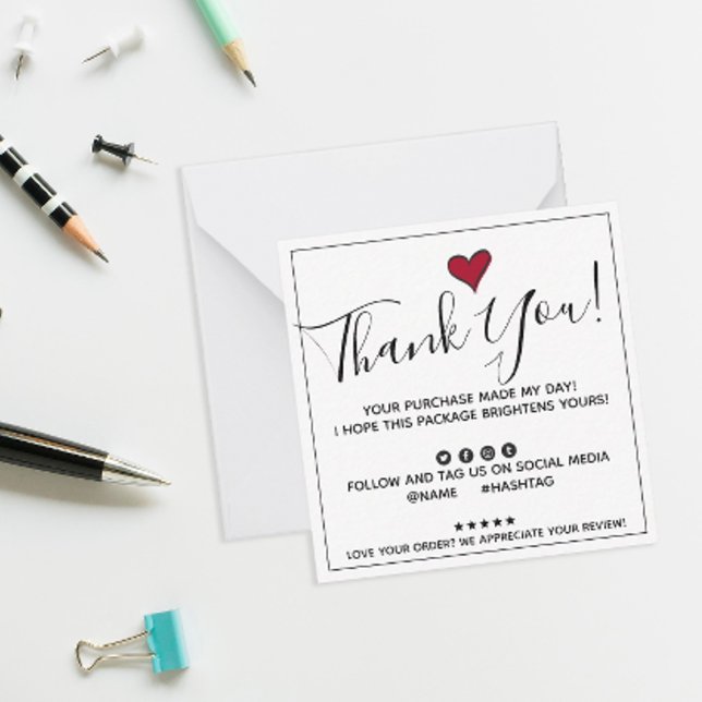 OrderTack Anteckningskort (Let your customers know you appreciate their business with these personalized thank you cards.)