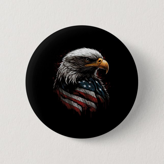 Ördesign med amerikansk flagga knapp (Framsida)