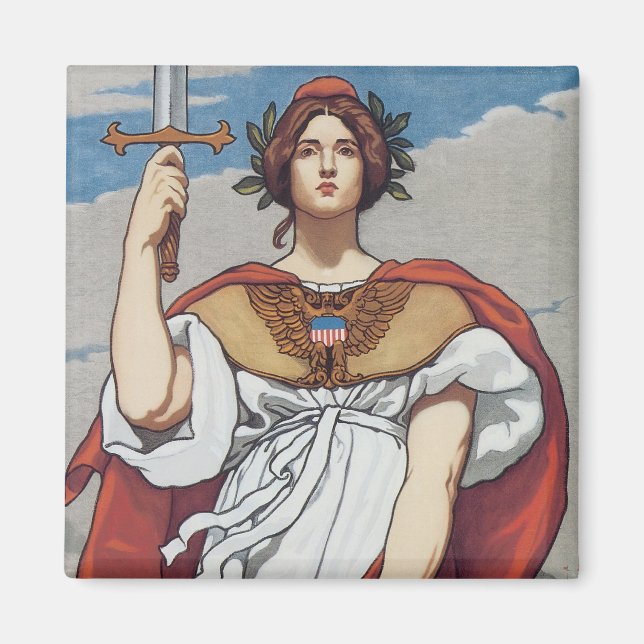 Ordet är ritat, marinen skyddar det magnet (Framsidan)