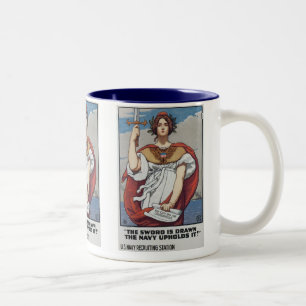 Ordet är ritat, marinen skyddar det Två-Tonad mugg