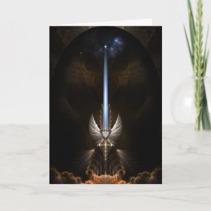 Ordet "Arkledious Greeting Card" i ängeln Vinge Kort