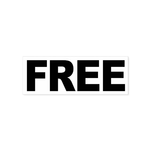 Ordet GRATIS på stämpel för utdelningsartiklar (Design)