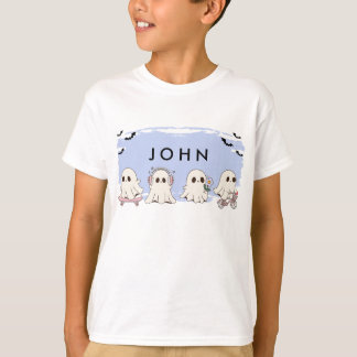 Ordet Monogram Cute Halloween Spöken T Shirt