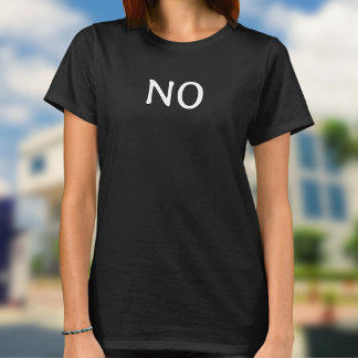 Ordet Nej Enkel Minimalistisk Text T Shirt