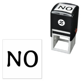 Ordet Nej Rolig Minimalist Text Självfärgande Stämpel