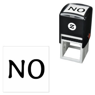 Ordet Nej Rolig Minimalist Text Självfärgande Stämpel