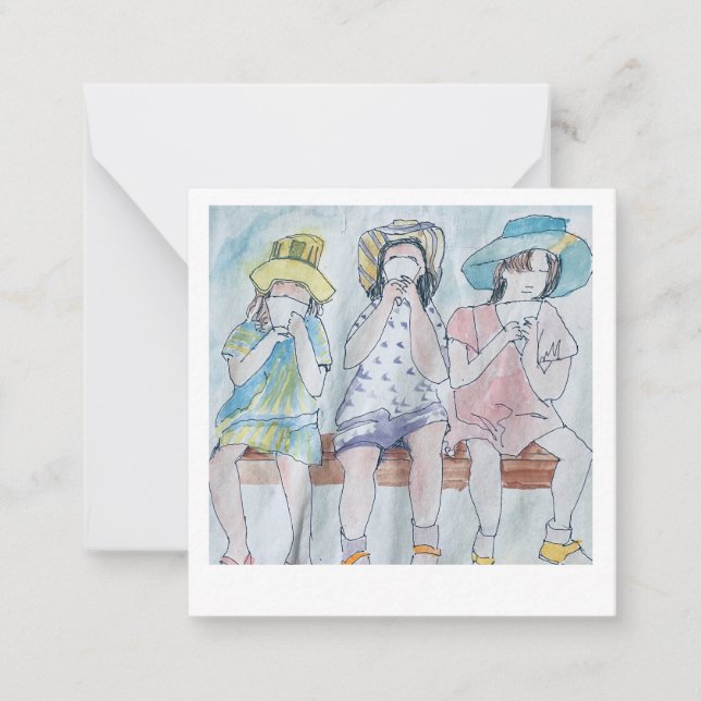 Ordförande 2,5-tums x 2,5-tums platt anteckningsko anteckningskort (Framsida)