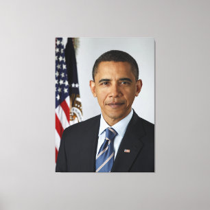 Ordförande Barack Obama förste tjänsteman Porträtt Canvastryck