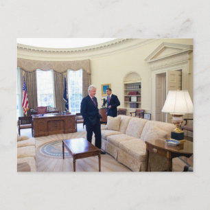 Ordförande Barack Obama och Bill Clinton Vykort