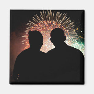 Ordförande Barack och Michele Obama Magnet
