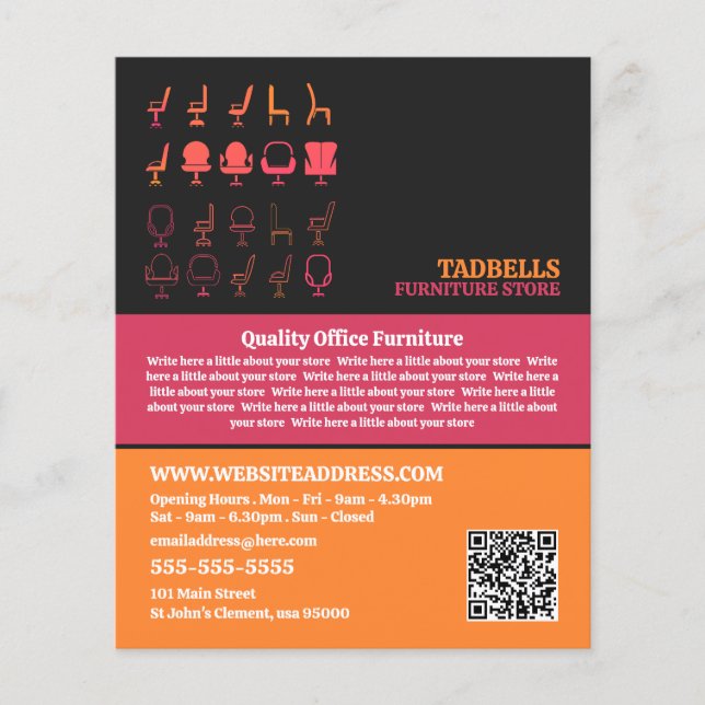 Ordförande - Försäljning av möbellager Flygblad (Framsidan)