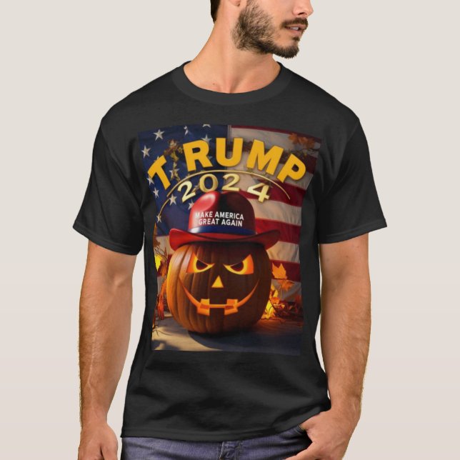 Ordförande Halloween: Trump 2024 T Shirt (Framsida)